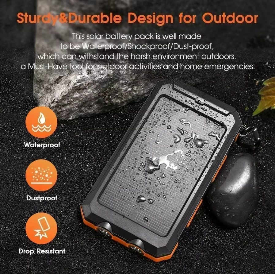 Zembris™ Solar Power Bank with Flashlight
