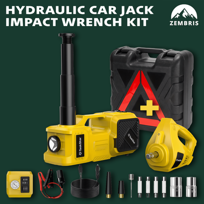 Electric Hydraulic Car Jack & Impact Wrench Kit