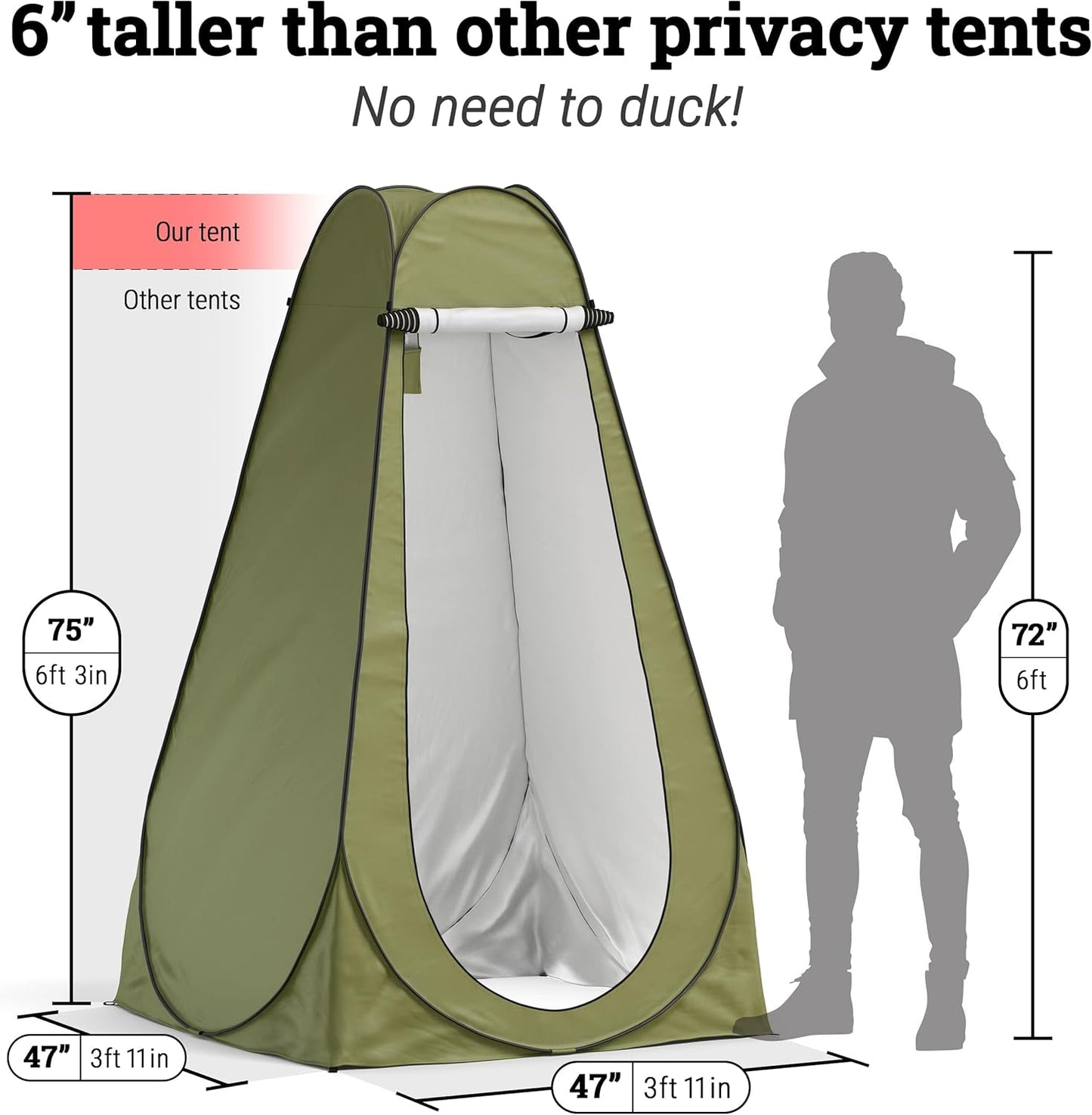 Zembris™ Pop-Up Privacy Shower Tent
