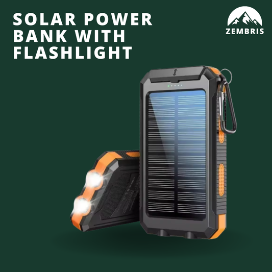Zembris™ Solar Power Bank with Flashlight