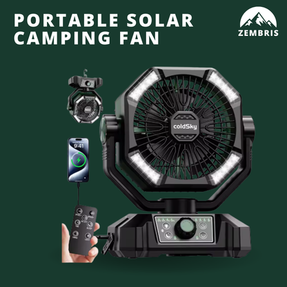 Zembris™ Portable Solar Camping Fan