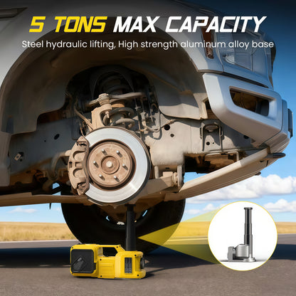Electric Hydraulic Car Jack & Impact Wrench Kit