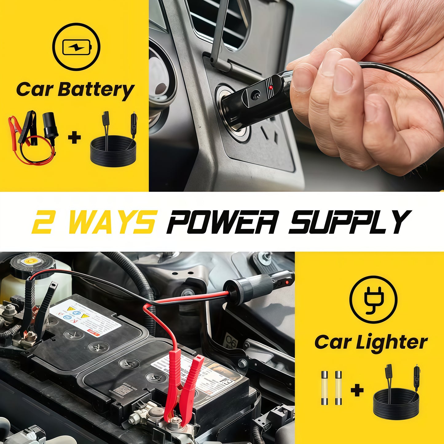 Electric Hydraulic Car Jack & Impact Wrench Kit